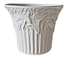 VINTAGE NELSON McCOY POTTERY IVY & BERRIES RIBBED JARDINIERE / PLANTER