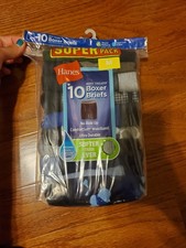 Hanes Underwear Boys Medium 8/10 Boxer Briefs Tagless Cool Comfort 10 Pair