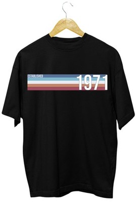 Established 1971 T-Shirt Vintage Geburtstag Geschenk 55Bday Unisex Tee