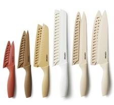 CAROTE 12 Pieces Kitchen Knife Set, Brown - Lightweight