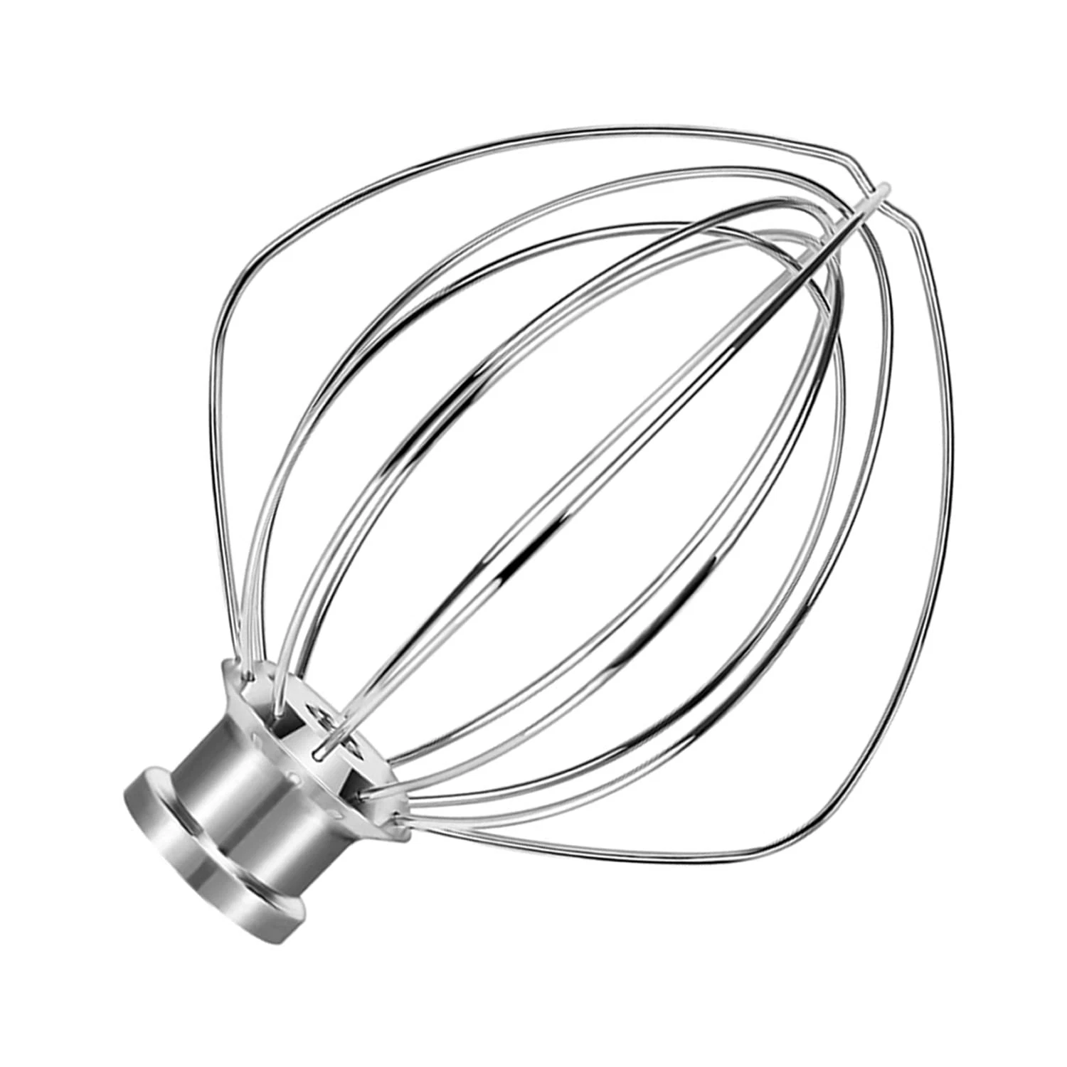 KN256 Stainless Steel Whisk for KitchenAid 6 Qt Bowl-Lift Stand Large, Silver