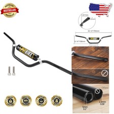 7/8" Dirt Bike Handlebar Black Aluminum Matched Foam Pad CRF KLX DRZ