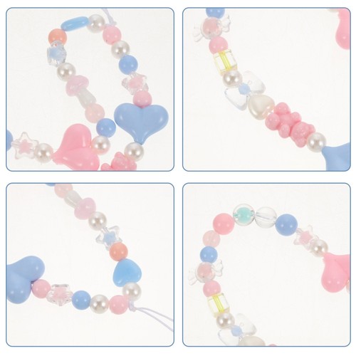 5pcs Keychain Cute Delicate Decorative Phone Beaded Charm Anti-lost Phone Chain - 第 12/12 張圖片