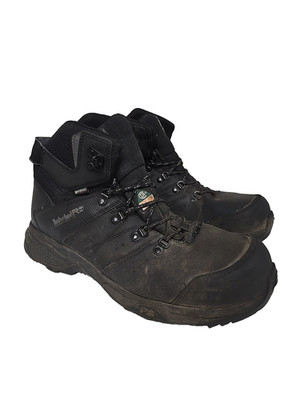 Timberland PRO Men's Mid-Cut Switchback WP Comp Toe Work Boots Black Size 11W