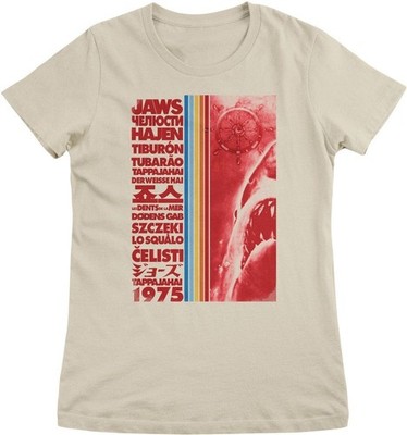 Jaws Damen T-Shirt Movie Titles Girly Tee UV-5-JAWS030