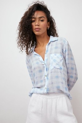 Rails Josephine Plaid Shirt In Blue Sky Plaid Size M