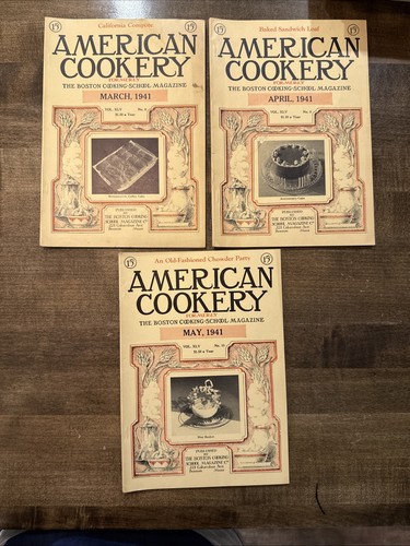 VTG LOT 25 American Cookery Magazine Boston Cooking School 1939 1940 1941 - Picture 13 of 14
