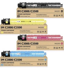 NEW IM C3000/C3500 4 Pack Toner Cartridges High Yield for Ricoh, FACTORY SEALED
