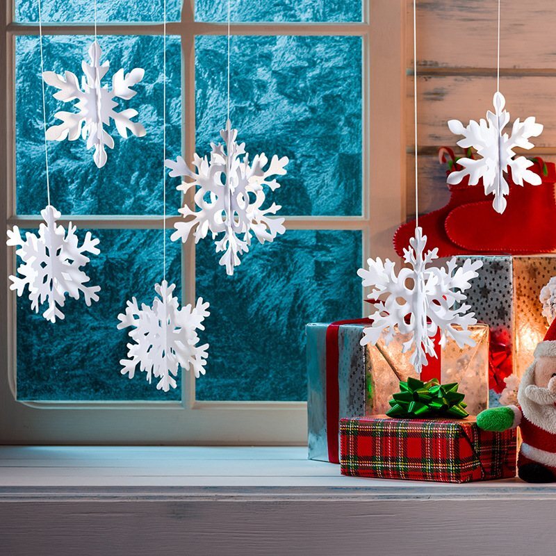 Produktbild von 36 Stück Schneeflocken-Christbaumschmuck, Schneeflocken