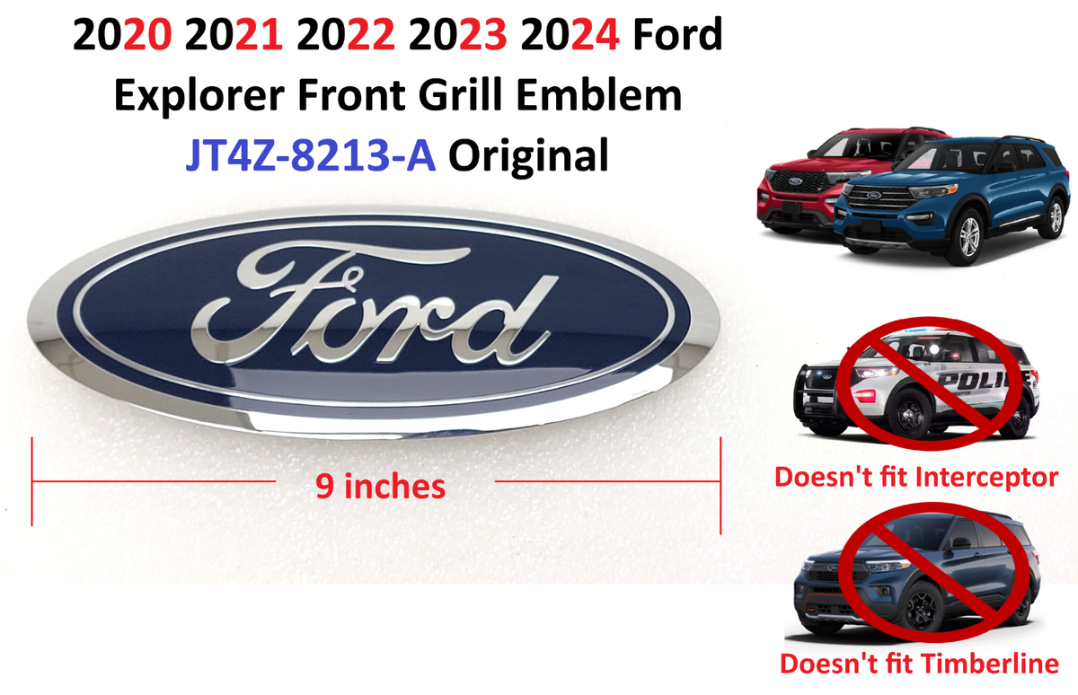 2020 2021 2022 2023 2024 Ford Explorer Front Grill Emblem