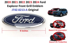 2020 2021 2022 2023 2024 Ford Explorer Front Grill Emblem JT4Z-8213-A Original
