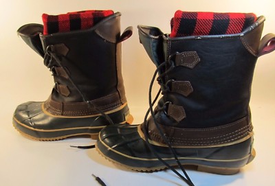 Greatland Mens Sz 12 Black Waterproof Thermolite Snow Boots - Vintage Men main image 3