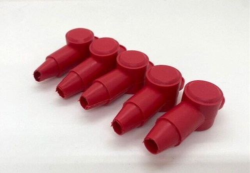 PACK DE 10 BOTAS AISLANTES TERMINALES DE OREJETAS Y ANILLOS SERIE VTE 216 - 5x ROJO 5x NEGRAS - Imagen 2 de 9