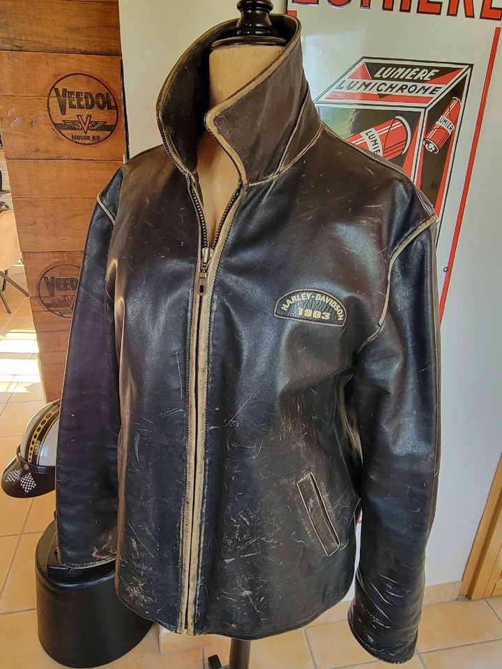 BLOUSON CUIR MOTO HARLEY-DAVIDSON - Photo 4/4