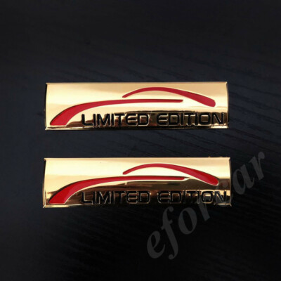 3D Metal Golden Limited Edition Car Trunk Fender Emblem Badge - Foto 3