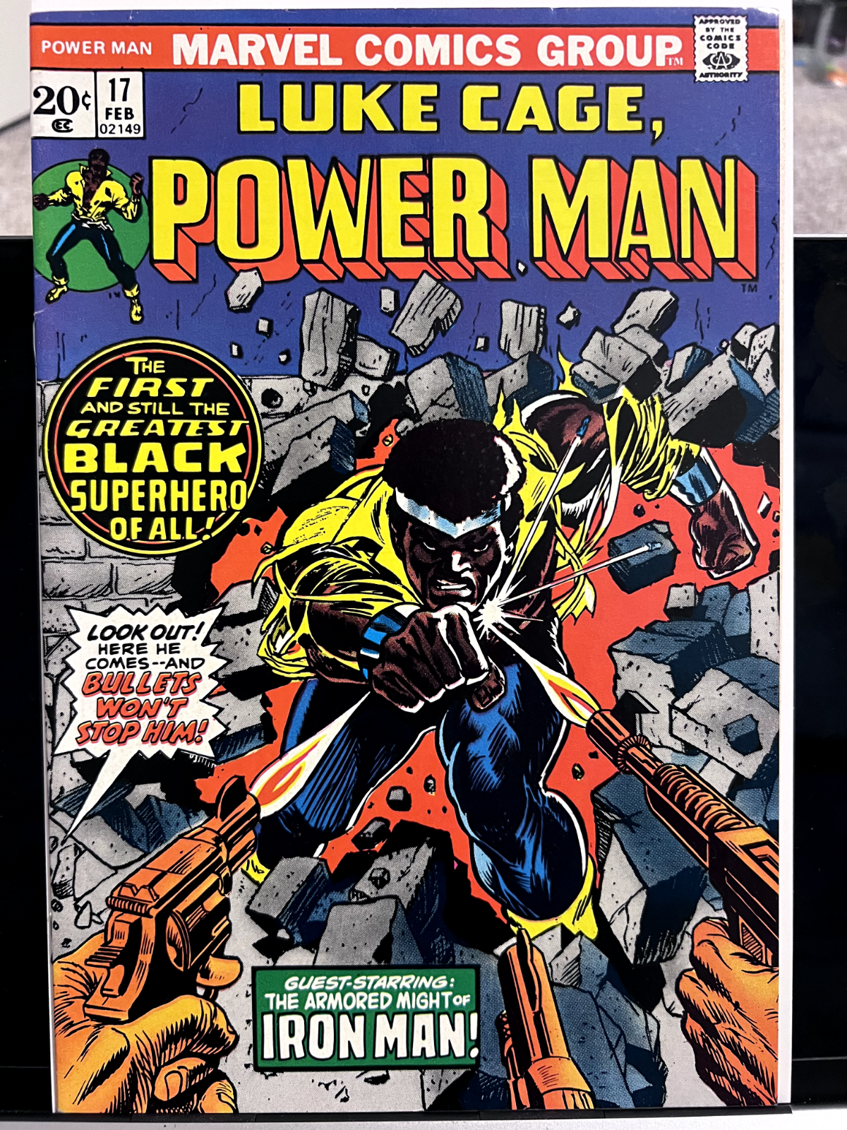 Luke Cage Power Man #17 F Bullets Wont Stop Him