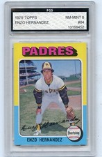 1975 TOPPS BASEBALL #84 ENZO HERNANDEZ, SAN DIEGO PADRES - FGS 8 (66452)