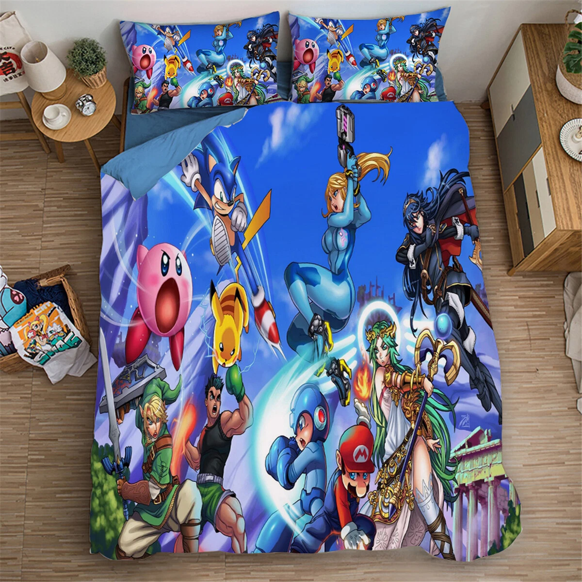 Sonic Super Mario Zelda Bedding Set, Bedroom Decoration