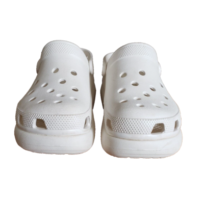 Crocs Classic Crush Platform Clog White Mens 7 Women display picture 1