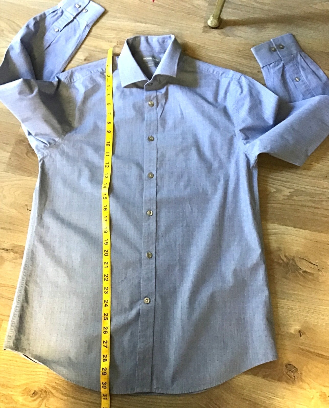 MICHAEL KORS- SOLID Button-Down Shirt Men's Neck Sz15.5 Business Casual- MEDIUM thumbnail 6