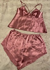 vintage 90s Frederick  s of Hollywood lingerie 2Pc sleepwear camisole/short PINK