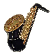 Pack of 24 Saxophone Bike Motorcycle Hat Cap Lapel Pin HP175