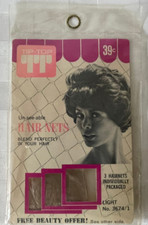 Vintage MID CENTURY TIP-TOP PRODUCTS Un-see-able 3 HAIR NETS RAYETTE-FABERG