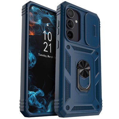 For Samsung S24/Plus/Ultra/FE Stand Case Heavy Duty Cover Privacy Tempered Glass