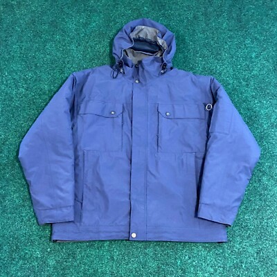 Cabellas Waterproof Insulated Parka Adult Large Tall Navy Blue Outdoors Men's