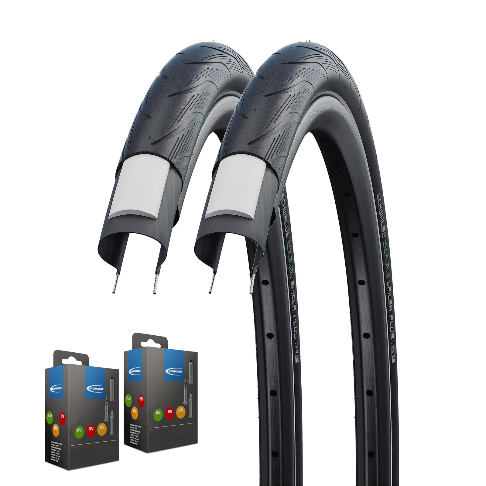 Schwalbe Spicer Plus Pneumatici Per Bicicletta Unisex Adulto, Nero