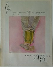 1944 Harriet Hubbard Ayer Yu perfume personalidad fragancia fregona anuncio de arte