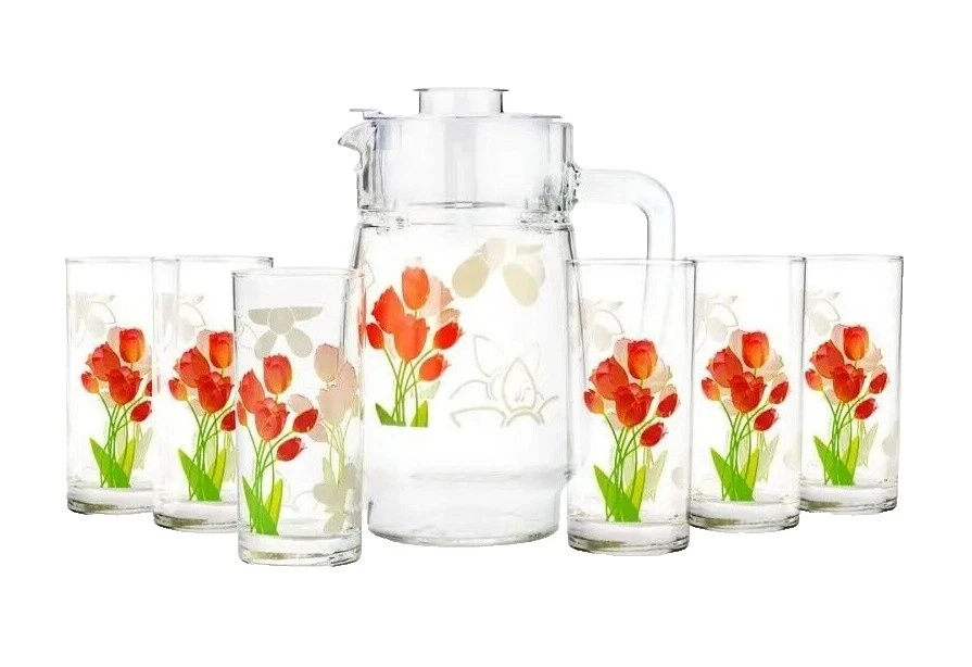 Jarras Multicolor Cristal y conjuntos de gafas