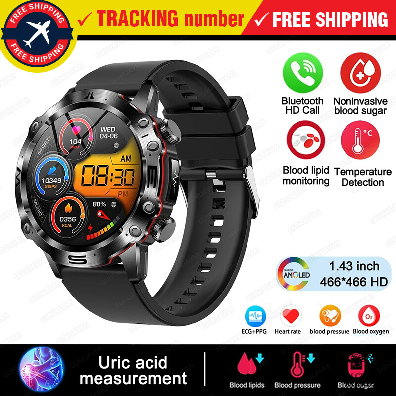 New 2025 Smart Watch ECG PPG Heart Rate Blood Pressure Blood Oxygen Health  UK