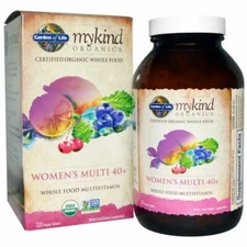 Garden of Life Organics Women's Multi 40+ 120 Tablets, NEW Exp 12/2026+