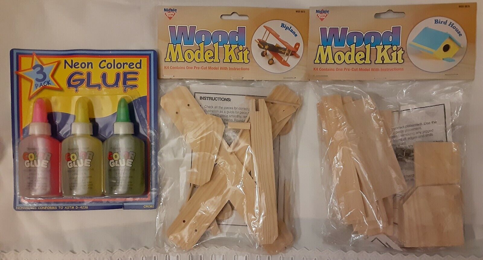 3 NEW BIRD Raleigh Mall HOUSE PLANE WOOD MODEL COLOR GLUE PLUS Direct sale of manufacturer NEON PA KITS