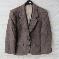 MENS RICHARD EVANS SINGLE BREASTED HARRIS TWEED JACKET 40" SIZE 14 / REF JC5601