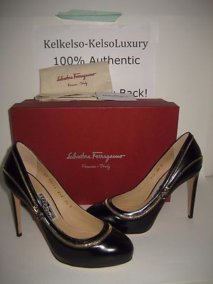 Salvator Ferragamo US 8.5 Auth Salvatore Ferragamo Black Women Shoes US 8.5 Mule Flats  main image 3