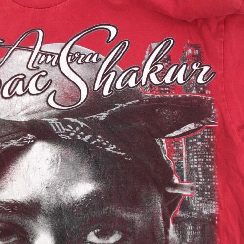 Vintage Tupac Shakur 5 Pro Super Heavy Red T Shirt 2PAC Makaveli 