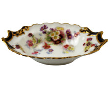 George Jones Crescent China Oval Bon Bon Dish Floral Decorated