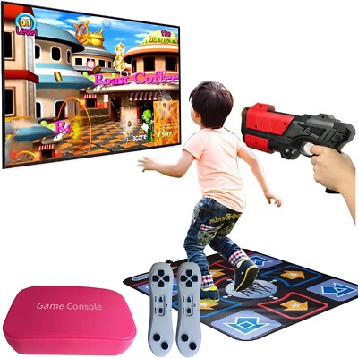 Retro TV Game Console for Kids,Kids TV Games with Dance Mat,with 21 AR Gun Games