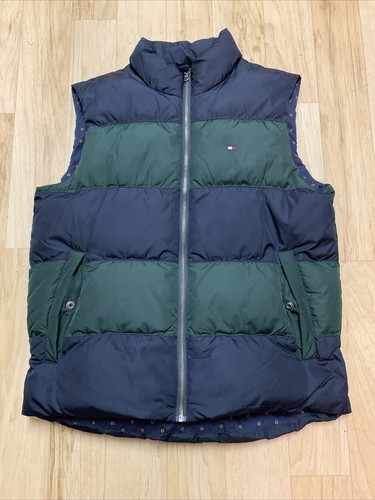 Tommy Hilfiger Mens Navy \u0026 Green Puffer 