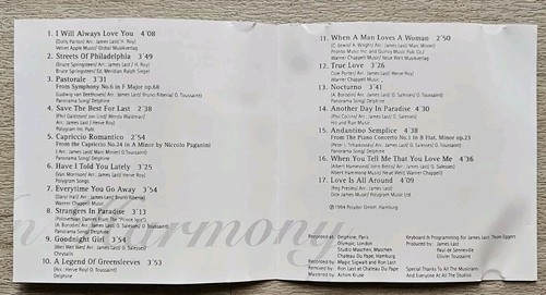 James Last & Richard Clayderman - In Harmony - CD - 1994 - Polydor Club... - Bild 4 von 4