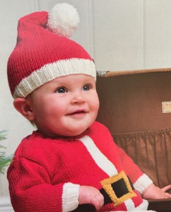 knitted baby santa outfit