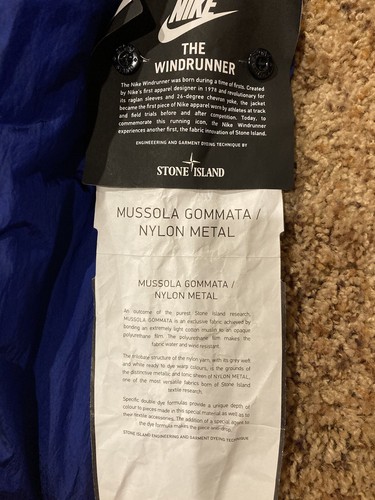 NikeLab X Stone Island Windrunner Jacket Hyper Blue 827915-489 Men’s Size L - Picture 7 of 16