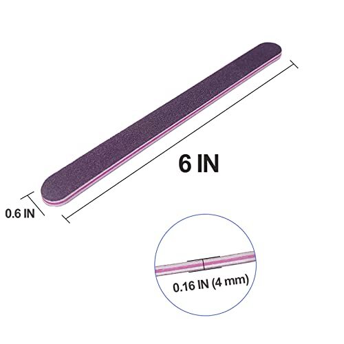 24 Pcs Nail File, Emery Board Nail Files for Acrylic Nails and Natural