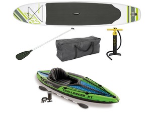 Bestway Hydro Force Wave Stand Up Paddle Board & 1-Person Sporty Kayak - Click1Get2 Half Price