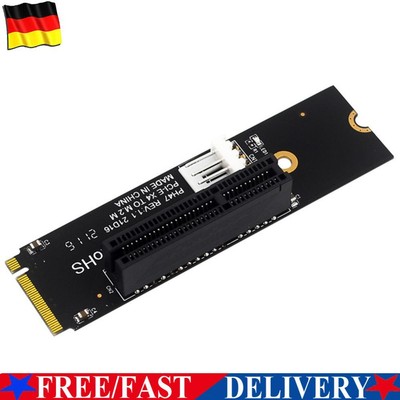 NGFF M.2 To PCI-E 4X Riser Card Compatible with X1 X4 X8 X16 PCI-e Interface