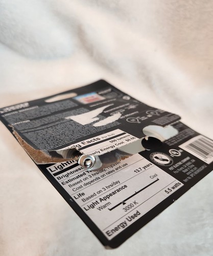 Feit Electric light bulb 60 watt replacement uses 5.5 enhance bright white 3000K - Picture 3 of 3