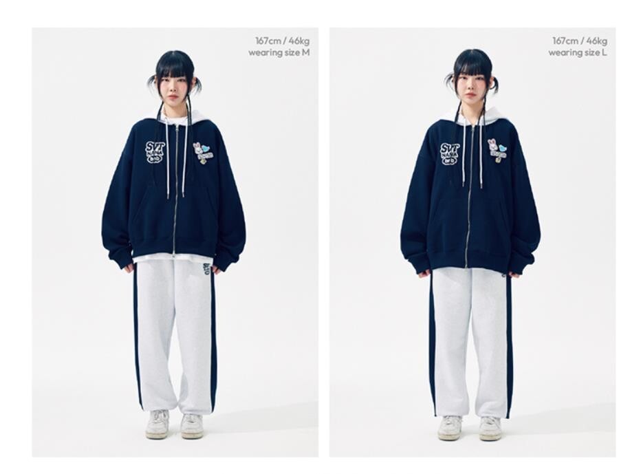 NANA bnb WITH SEVENTEEN Official GOODS MD Zip-Up Hoodie L