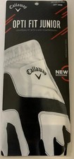 New Callaway Opti Fit Junior White Golf Glove LEFT HAND One Size Fits Most